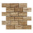 Noche Vein Cut Travertine Mosaic - 2" x 4" Brick Polished