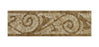 Full Border Sample - Noce & Ivory Travertine Art Border - 4" x 12" x 3/8" Honed