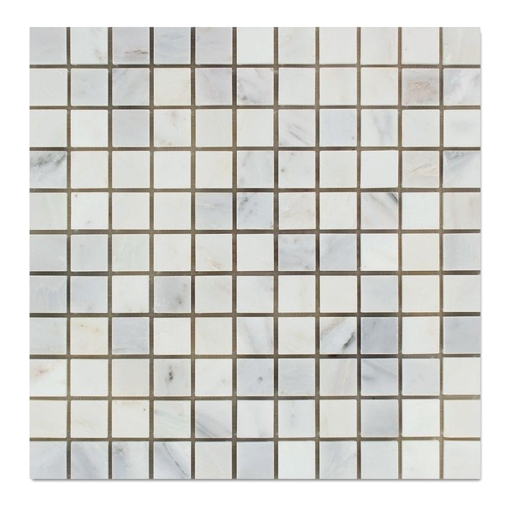 Oriental White Marble Mosaic - 1" x 1" Polished