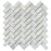 Oriental White Marble Mosaic - 1" x 2" Herringbone Polished