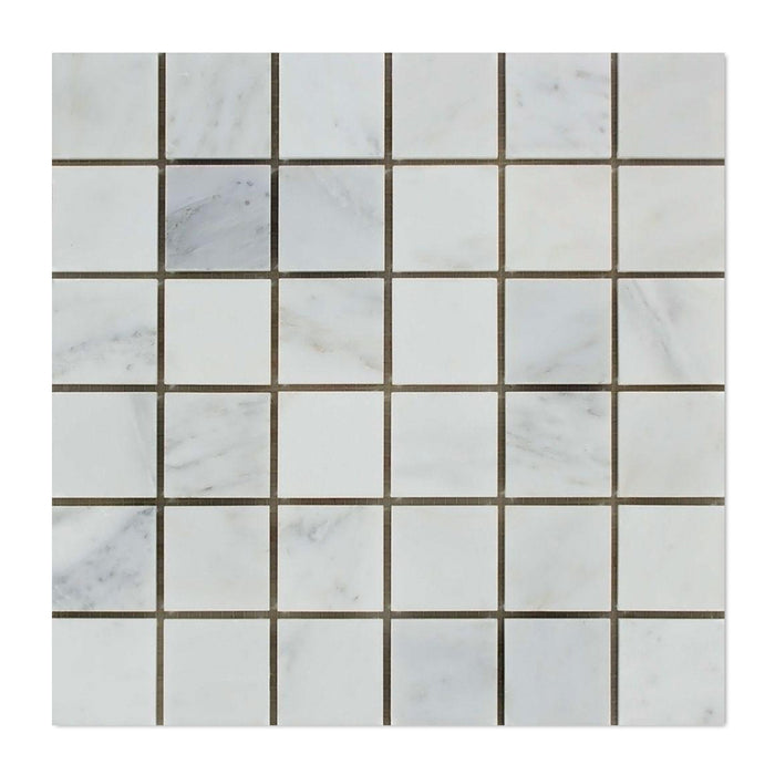Oriental White Marble Mosaic - 2" x 2" Polished