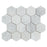 Oriental White Marble Mosaic - 3" Hexagon Polished