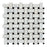 Oriental White Marble Mosaic - Basket Weave with Black Dots Polished