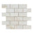 White Cross Cut Onyx Mosaic - 2" x 4" Brick Polished