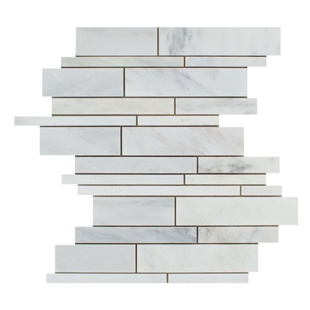 Oriental White Marble Mosaic - Linear Polished