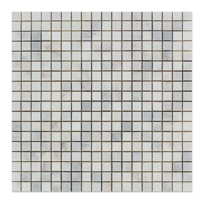 Oriental White Marble Mosaic - 5/8" x 5/8" Polished