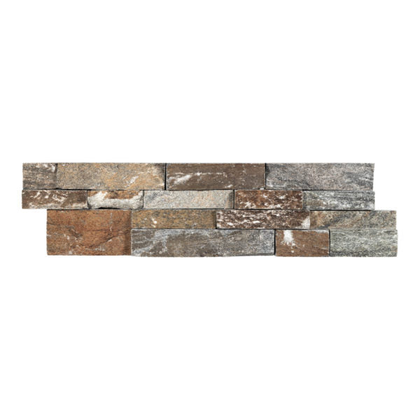 Oak Mountain Natural Cleft Face, Gauged Back Quartzite Ledgestone - 6" x 24"