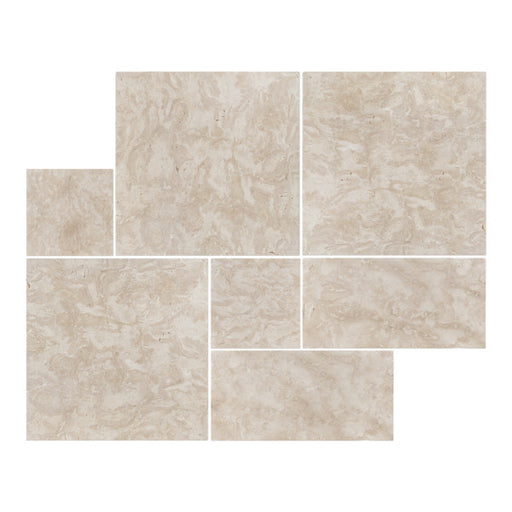 Ocean Reef Shellstone Limestone Paver Versailles Pattern - Brushed