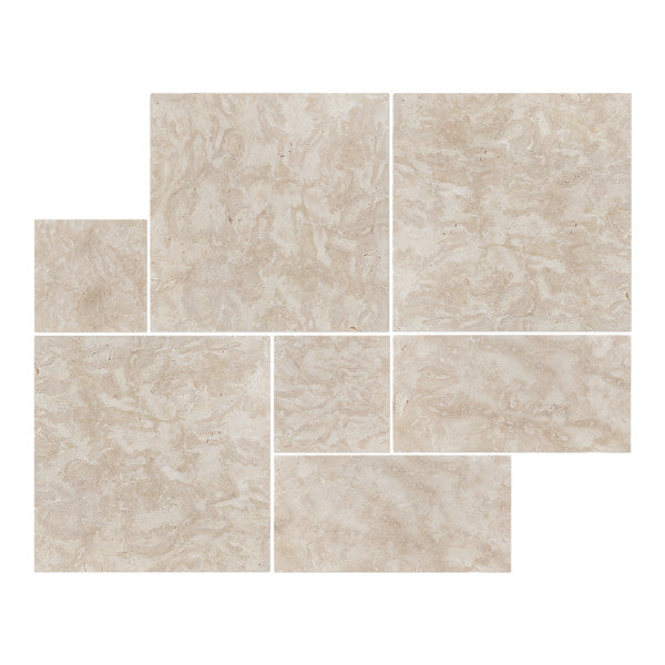 Ocean Reef Shellstone Brushed Limestone Versailles Pattern — Stone ...