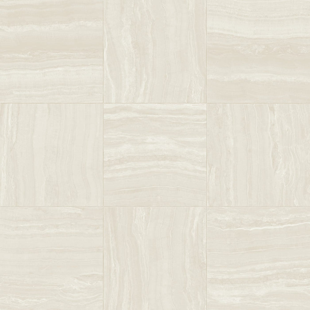 Full Tile Sample - Onyx of Cerim White Porcelain Tile - 12" x 24" Polished