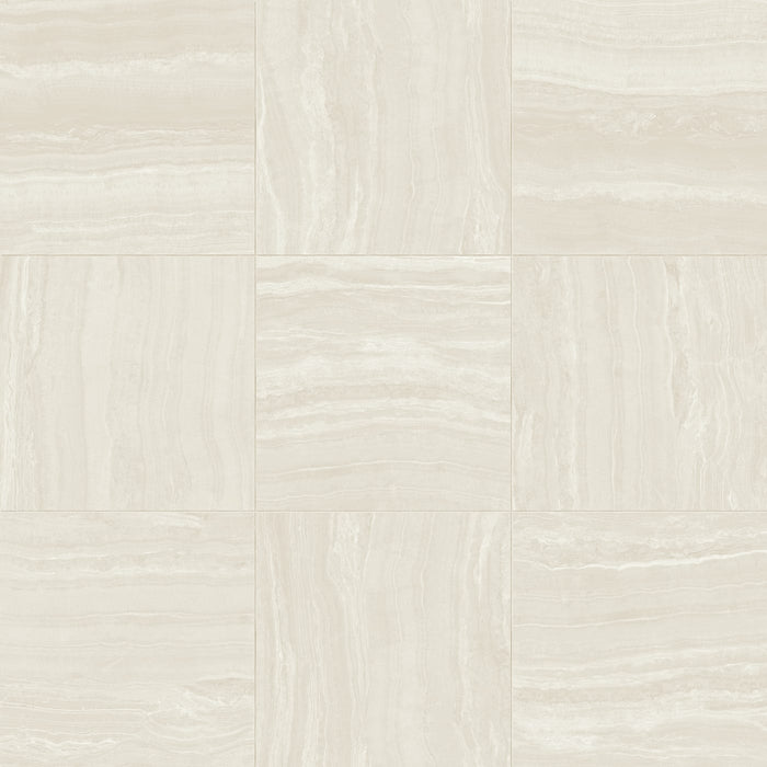 Full Tile Sample - Onyx of Cerim White Porcelain Tile - 12" x 24" Polished