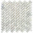 Oriental White Marble Mosaic - 5/8" x 1 1/4" Mini Herringbone Polished
