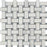 Oriental White Marble Mosaic - Basketweave with Gray Dots Polished