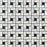 Oriental White Marble Mosaic - 5/8" x 1 1/4" Pinwheel with Black Dots Polished