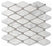 Oriental White Marble Mosaic - Elongated Octagon with Gray Dots
