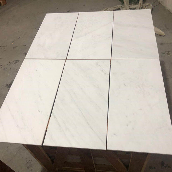 Oriental White Marble Tile - 12" x 24" x 3/8" Honed