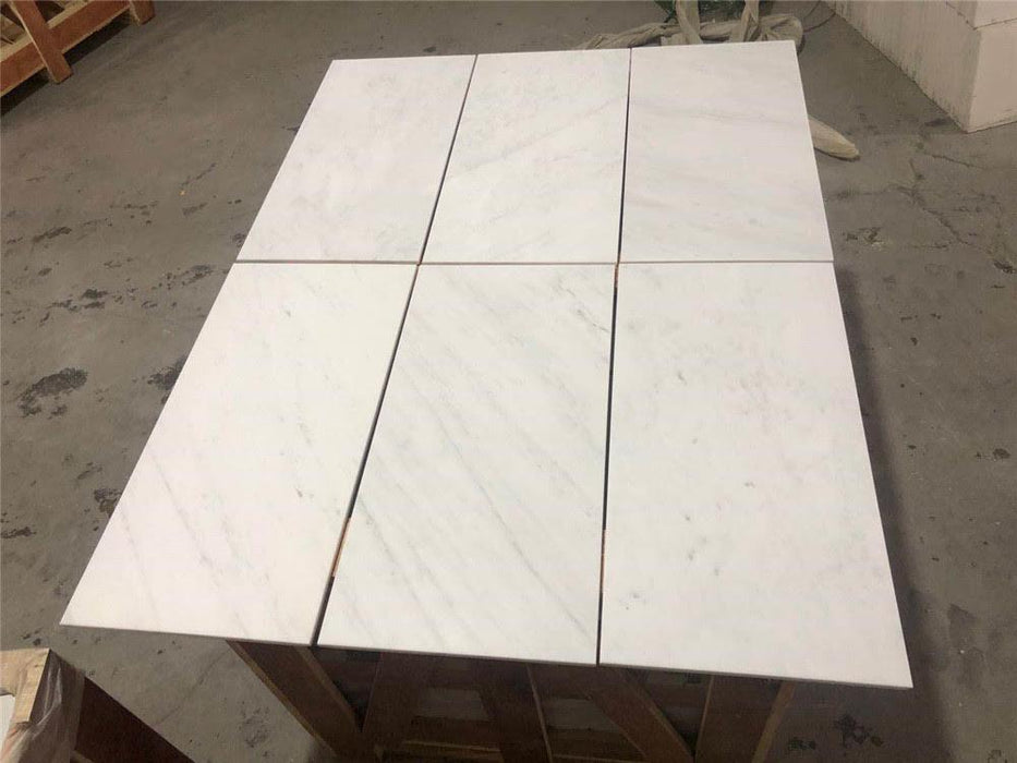 Oriental White Marble Tile - 12" x 24" x 3/8" Polished