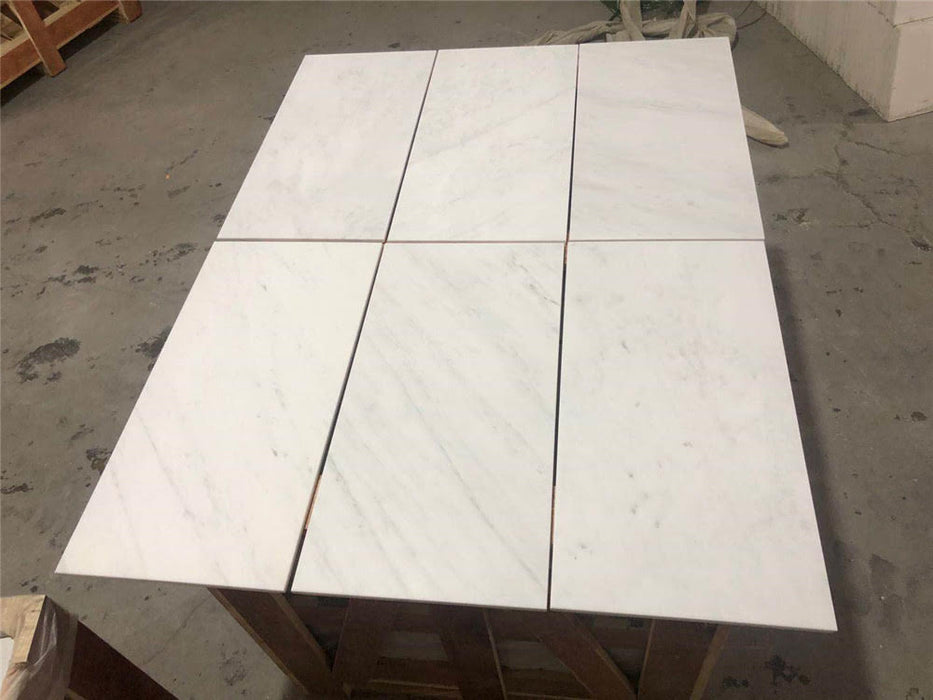 Oriental White Marble Tile - 12" x 24" x 3/8" Honed