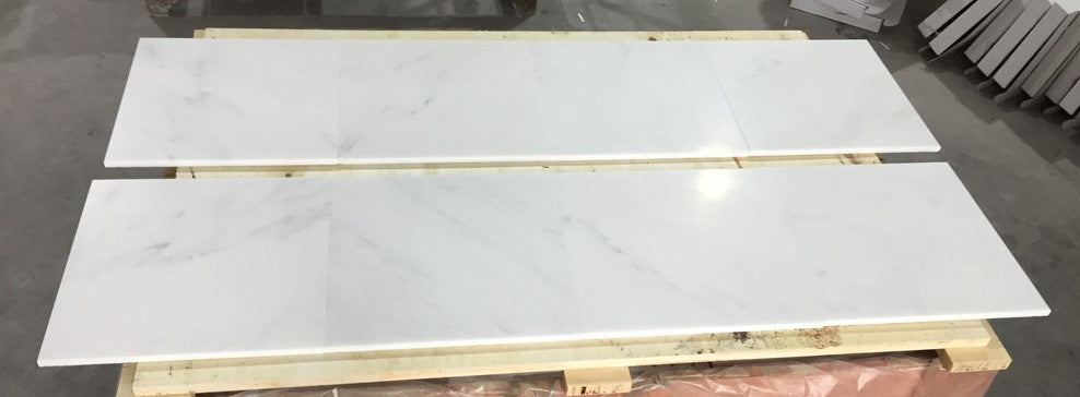 Oriental White Marble Tile - 12" x 12" x 3/8" Honed