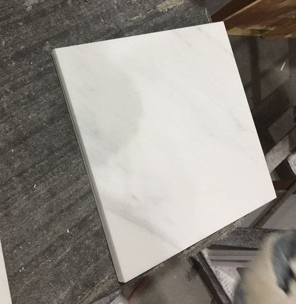 Oriental White Honed Marble Tile - 24" x 24" x 3/8"