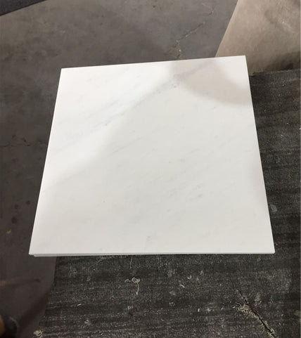 Honed Oriental White Marble Tile - 12" x 12"