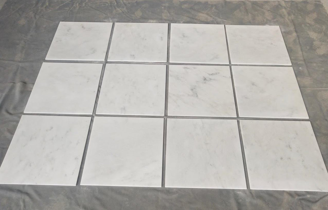 Oriental White Marble Tile - 18" x 18" x 3/8" Polished
