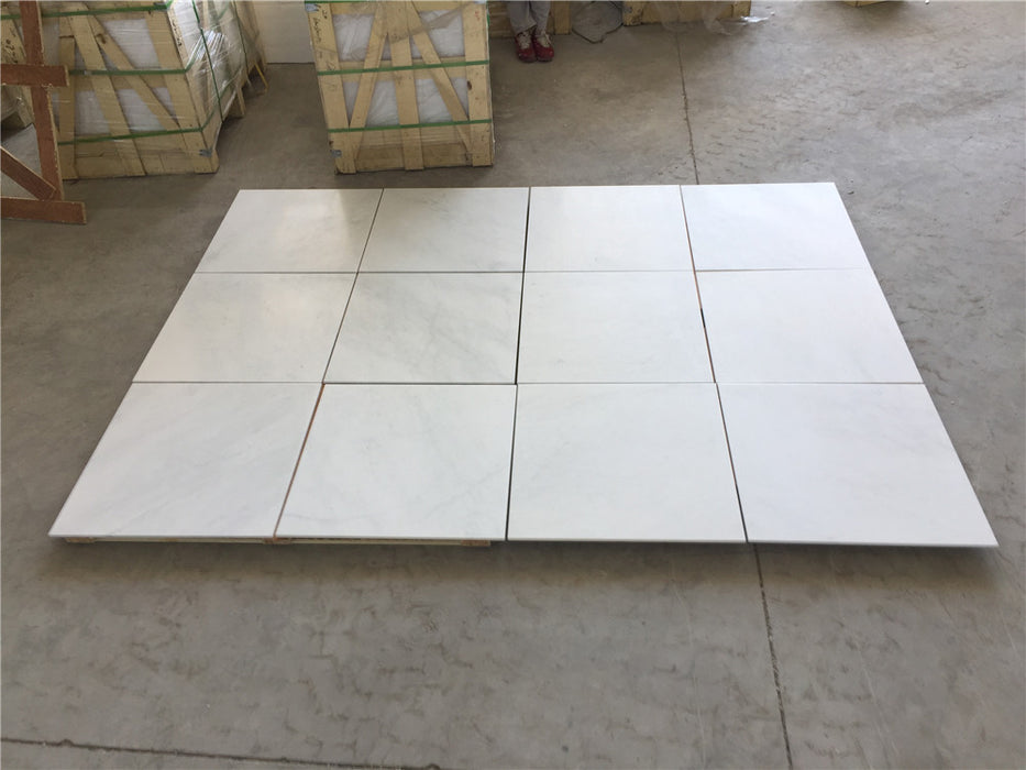 Oriental White Marble Tile - 24" x 24" x 3/8" Polished