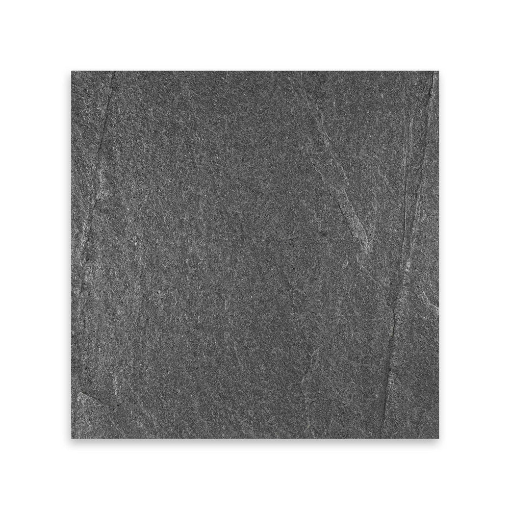 Full Tile Sample - Ostrich Gray Slate Tile - 16" x 16" x 3/8" Natural Cleft Face, Gauged Back