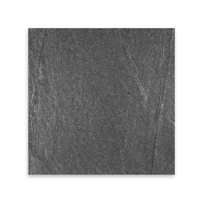 Full Tile Sample - Ostrich Gray Slate Tile - 16" x 16" x 3/8" Natural Cleft Face, Gauged Back