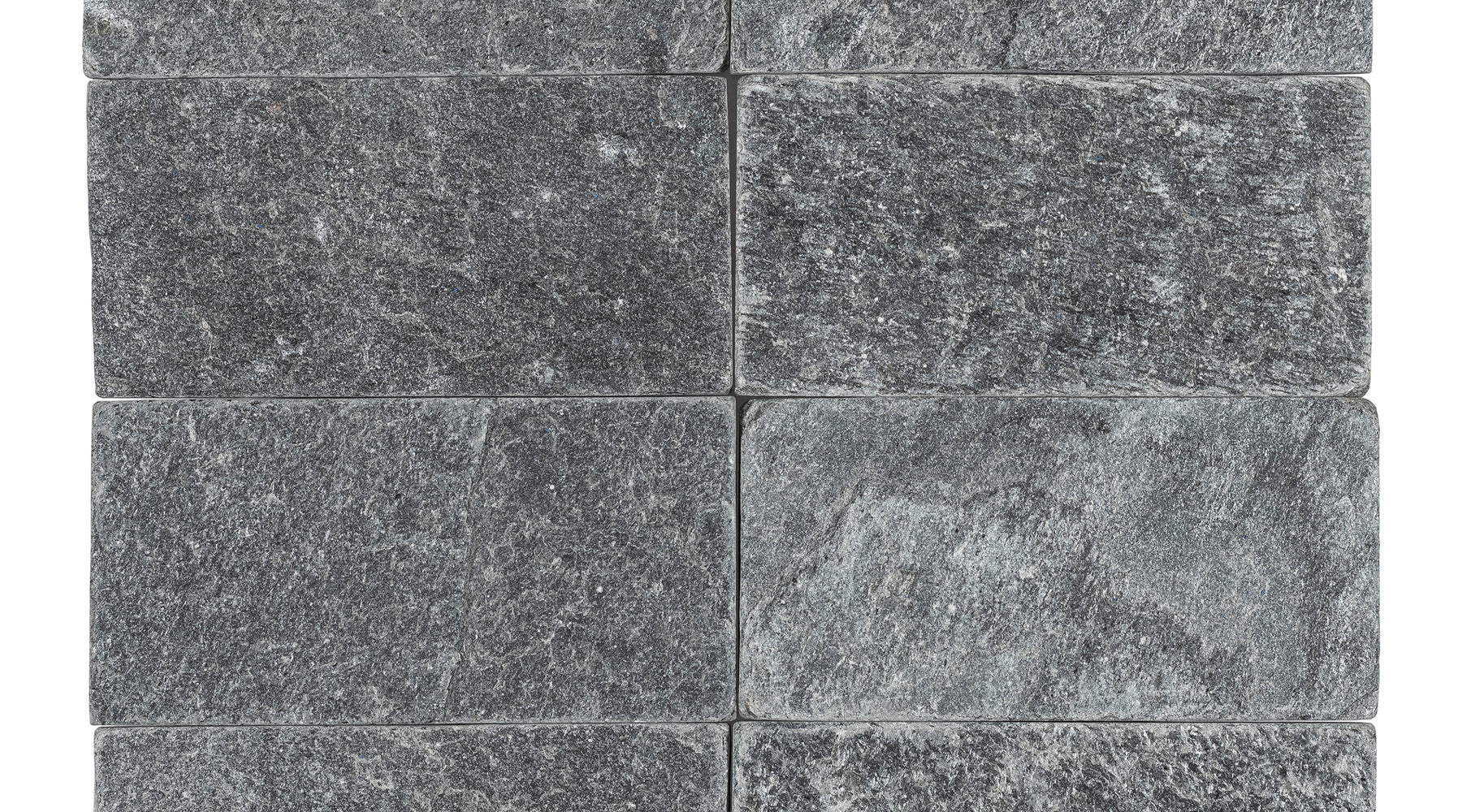 Ostrich Gray Tumbled Slate Tile - 3" x 6"