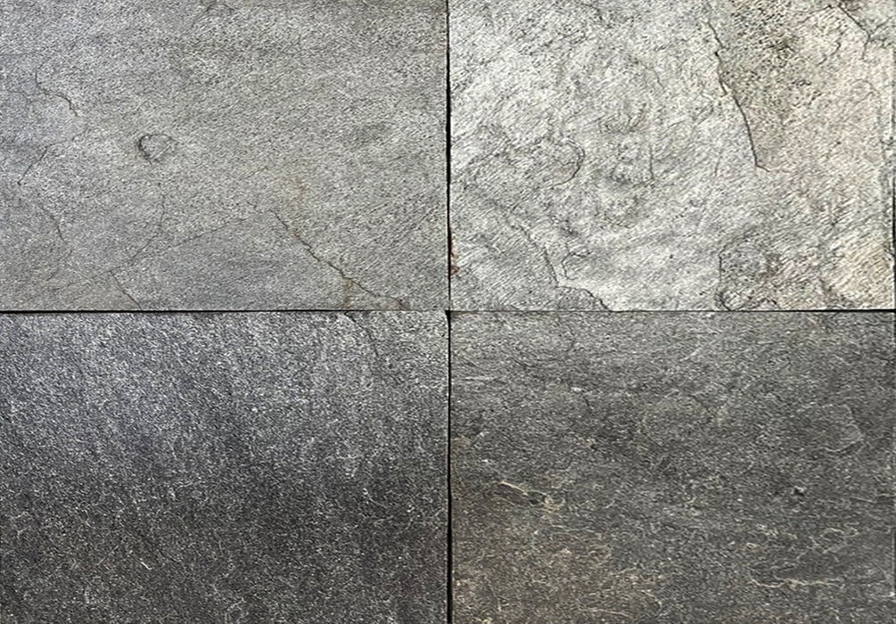 Ostrich Grey Slate Tile - Natural Cleft Face with Gauged Back