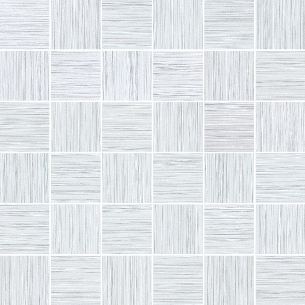 Full Sheet Sample - Zera Annex Oyster Porcelain Mosaic - 2" x 2" Matte