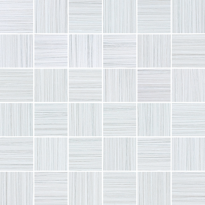 Full Sheet Sample - Zera Annex Oyster Porcelain Mosaic - 2" x 2" Matte