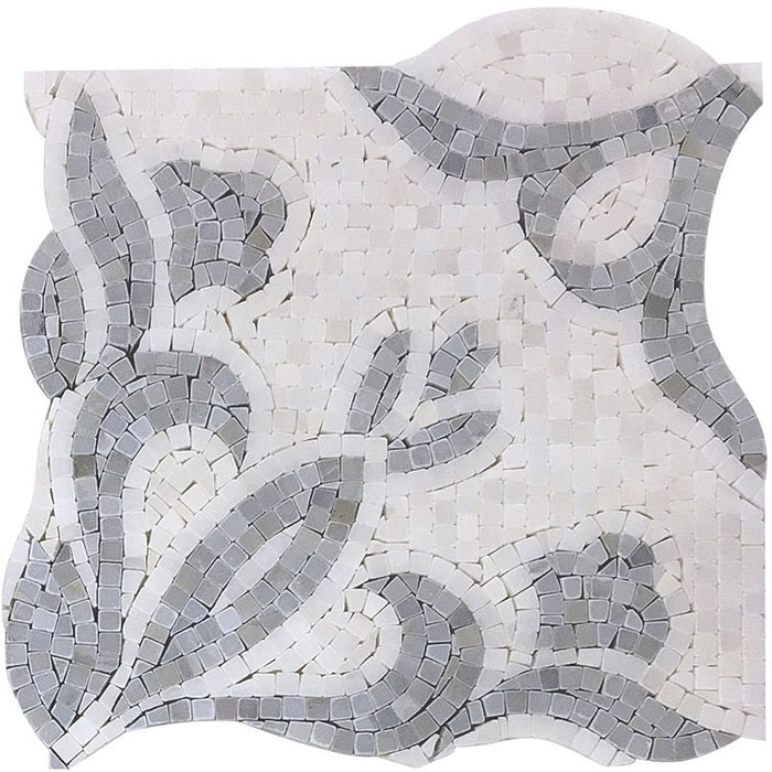 Artistic Stone Marble Paper White / Mugwort Blue PF-01