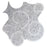 Full Sheet Sample - Skalini Line Artistic Stone Carrara / Thassos White Marble Mosaic - Pietra Floreale 05