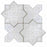 Full Sheet Sample - Skalini Line Pantheon White Natural Stone Mosaic - 5" x 5"