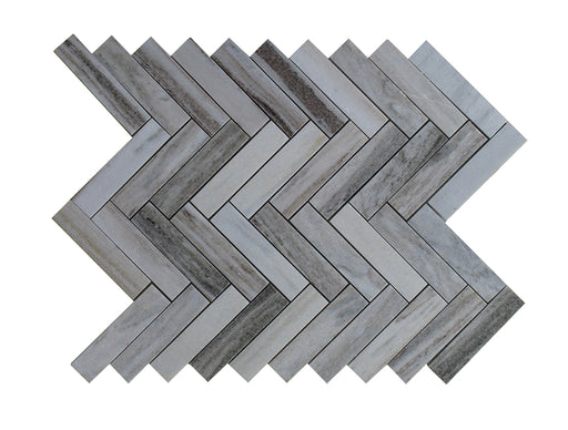 Palissandro Polished Marble Mosaic - 1" x 4" Herringbone