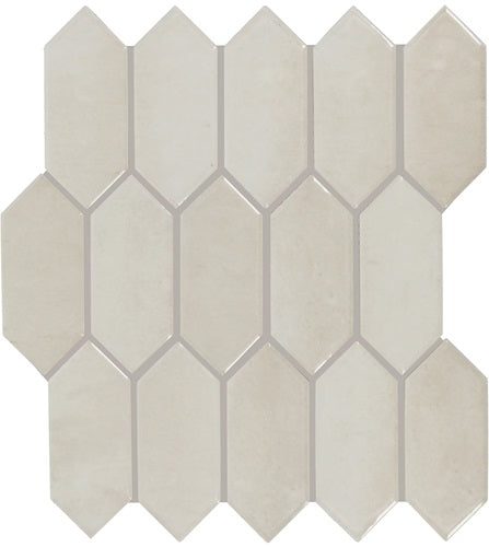 Daltile Miramo MR44 Pearl Microban Glossy Ceramic Picket Fence