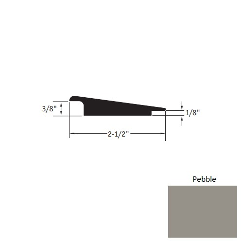 Tarkett Johnsonite 32 Pebble PVC Wheeled Traffic Transition — Stone & Tile Shoppe, Inc.