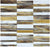 Full Sheet Sample - Baroque Peperino Deco Stacked Glass Mosaic - 11.75" x 11.5" Glossy