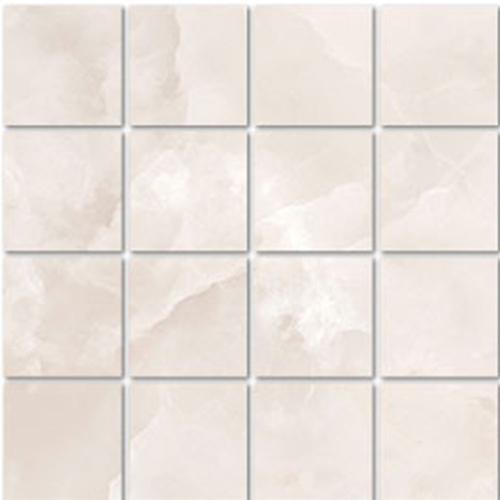 Full Sheet Sample - Madras Perla Porcelain Mosaic - 3" X 3" Matte