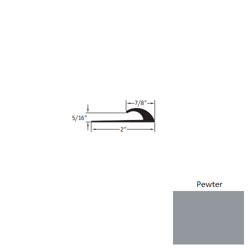 Tarkett Johnsonite 38 Pewter PVC Edge Guard Lowest Price — Stone