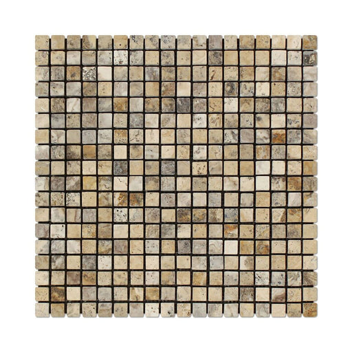 Philadelphia Travertine Mosaic - 5/8" x 5/8" Tumbled