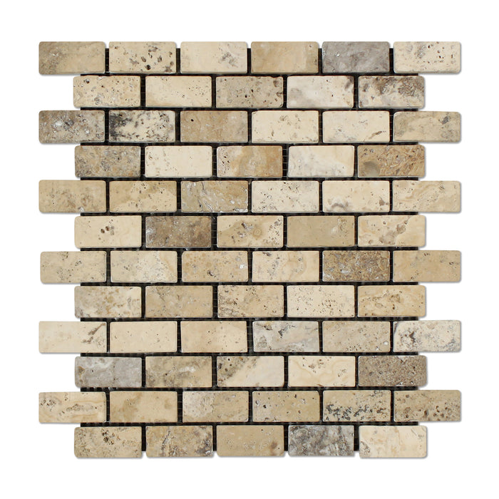 Philadelphia Travertine Mosaic - 1" x 1" Tumbled