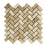 Philadelphia Travertine Mosaic - 1" x 2" Herringbone Tumbled