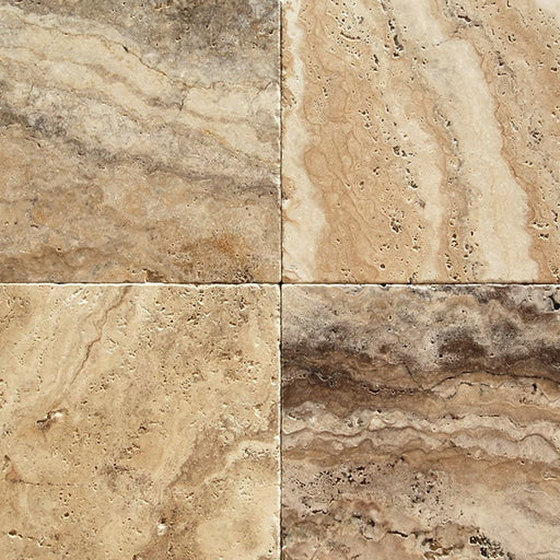 Philadelphia Tumbled Travertine Tile - 12" x 12" x 3/8"