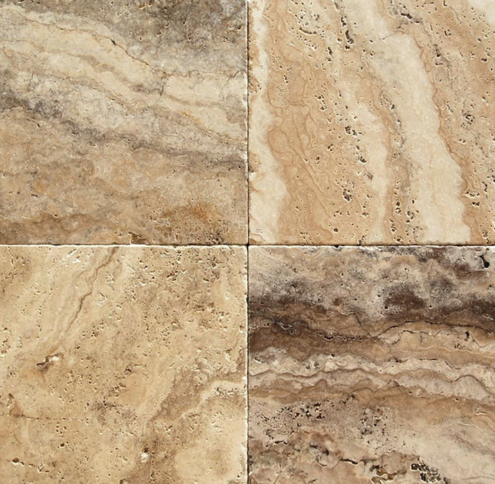 Full Tile Sample - Philadelphia Travertine Tile - 12" x 12" x 3/8" Tumbled