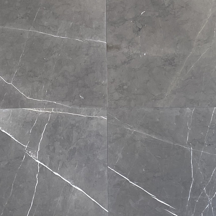 Pietra Gray Marble Tile - Honed