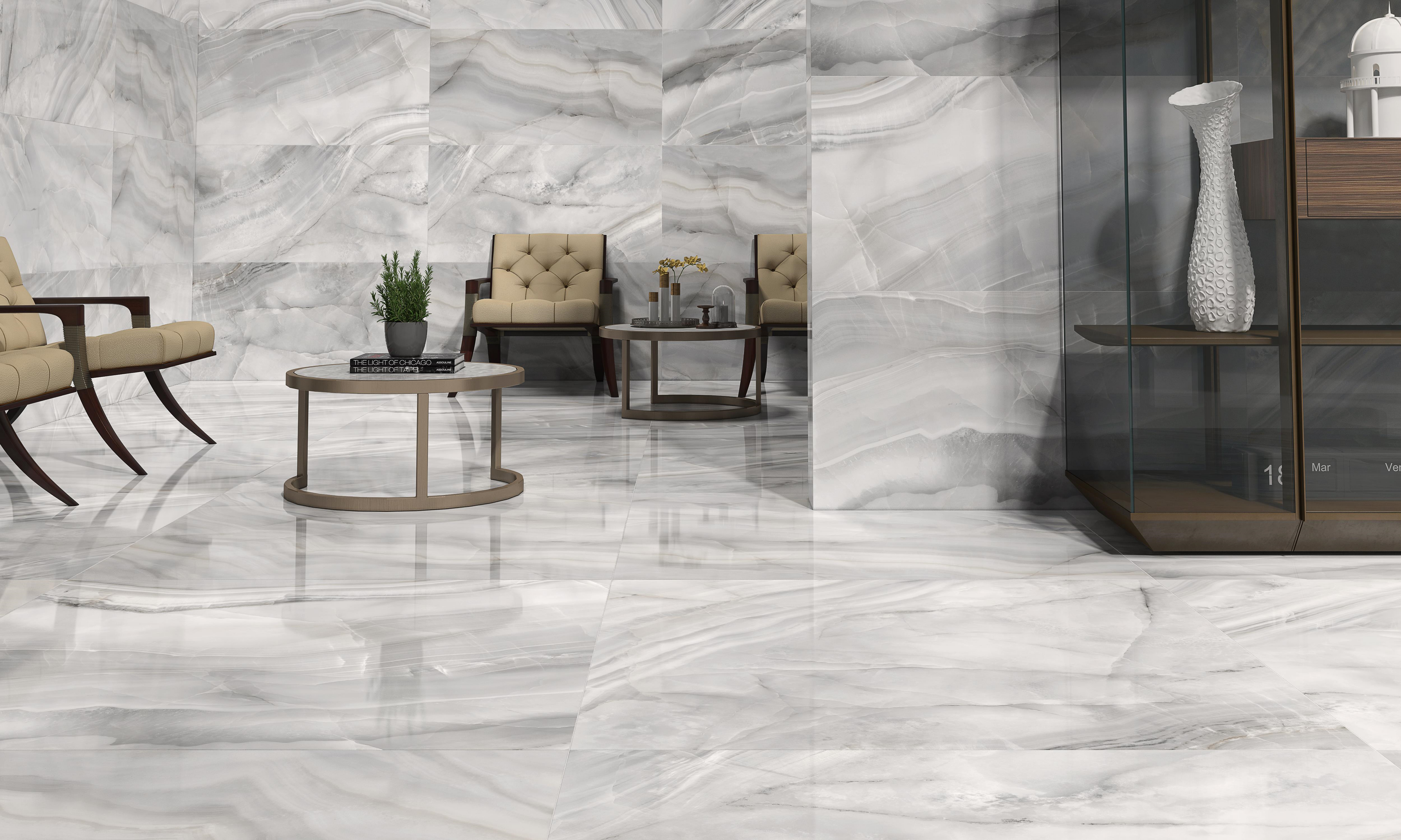 Happy Floors Athena Plata Polished Porcelain Tile | Lowest Price ...