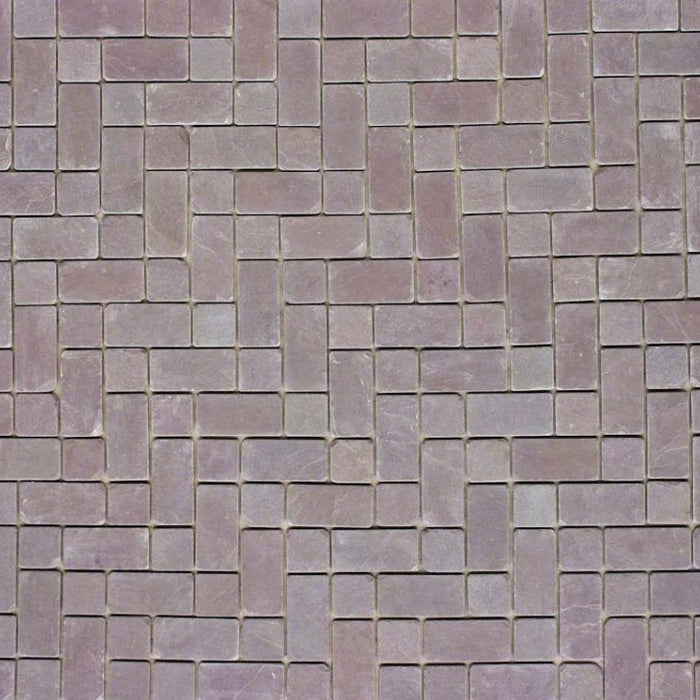 Plum Slate Tumbled Tile - 3" x 12" x 3/8"